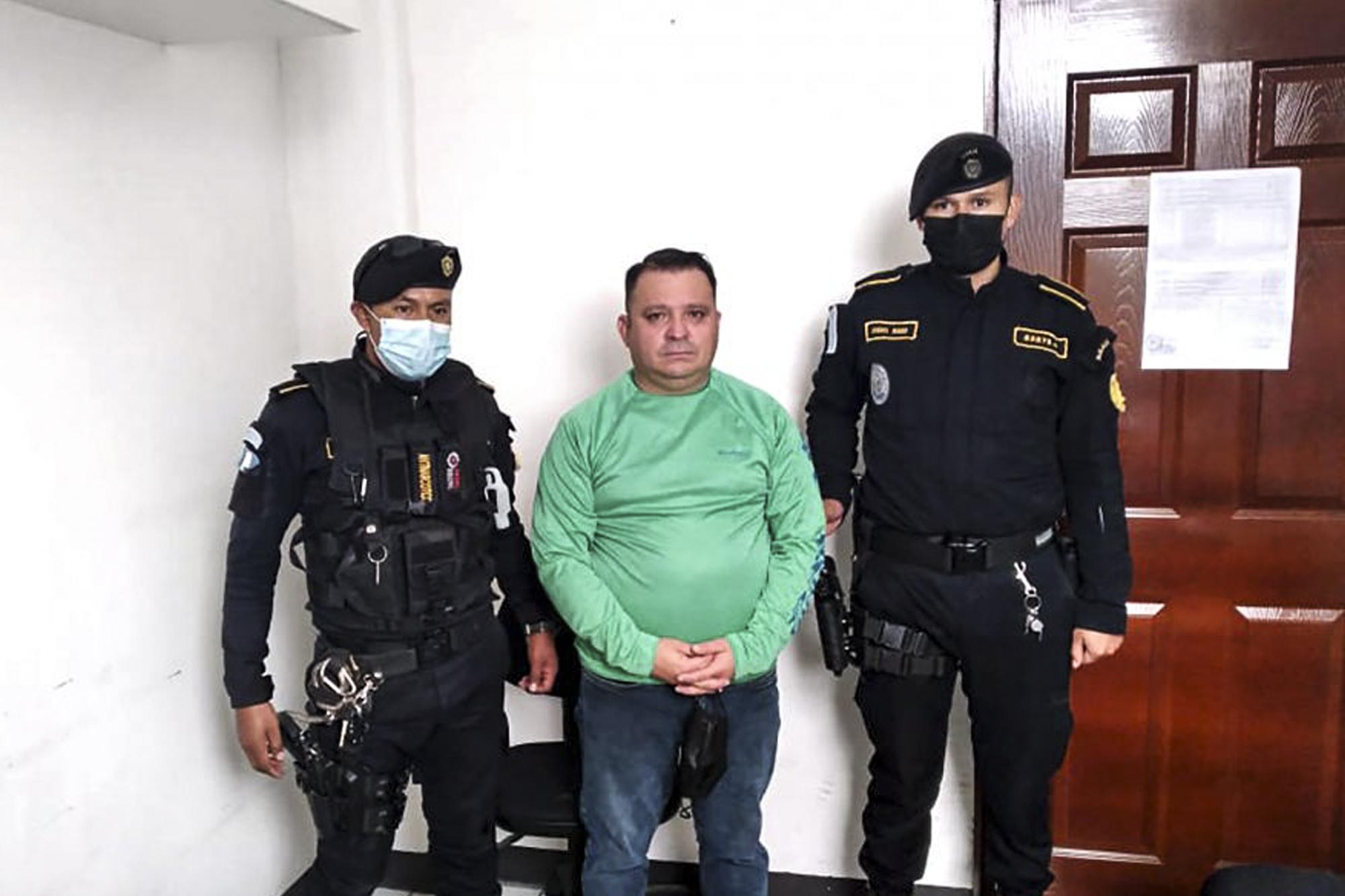 Carlos Enrique Durán Cáceres fue detenido durante el operativo ''Triángulo Criminal'' que involucraba a miembros de la fuerza aérea de Guatemala con el Cártel Jalisco Nueva Generación. Foto de El Faro: Cortesía PNC de Guatemala