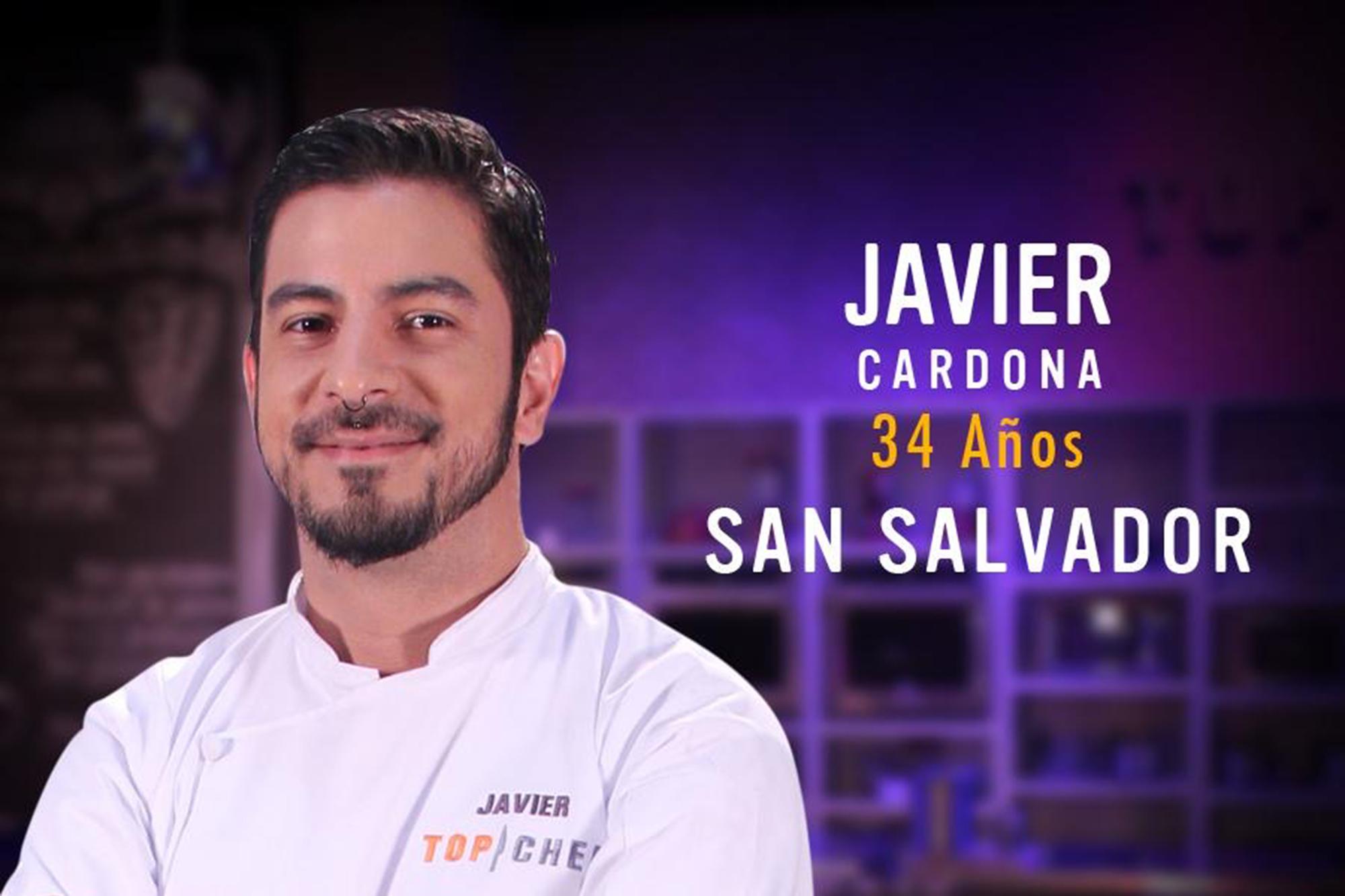 Javier Cardona es chef de profesión y participó en un reality televisivo transmitido por Telecorporación Salvadoreña: Top Chef.