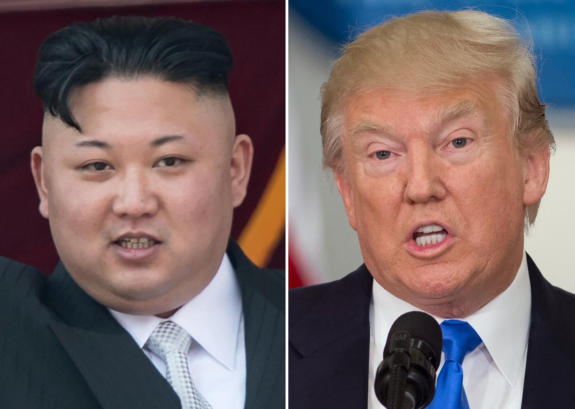Kim Jong-un y Donald Trump, presidentes de Corea del Norte y Estados Unidos. Foto AFP.