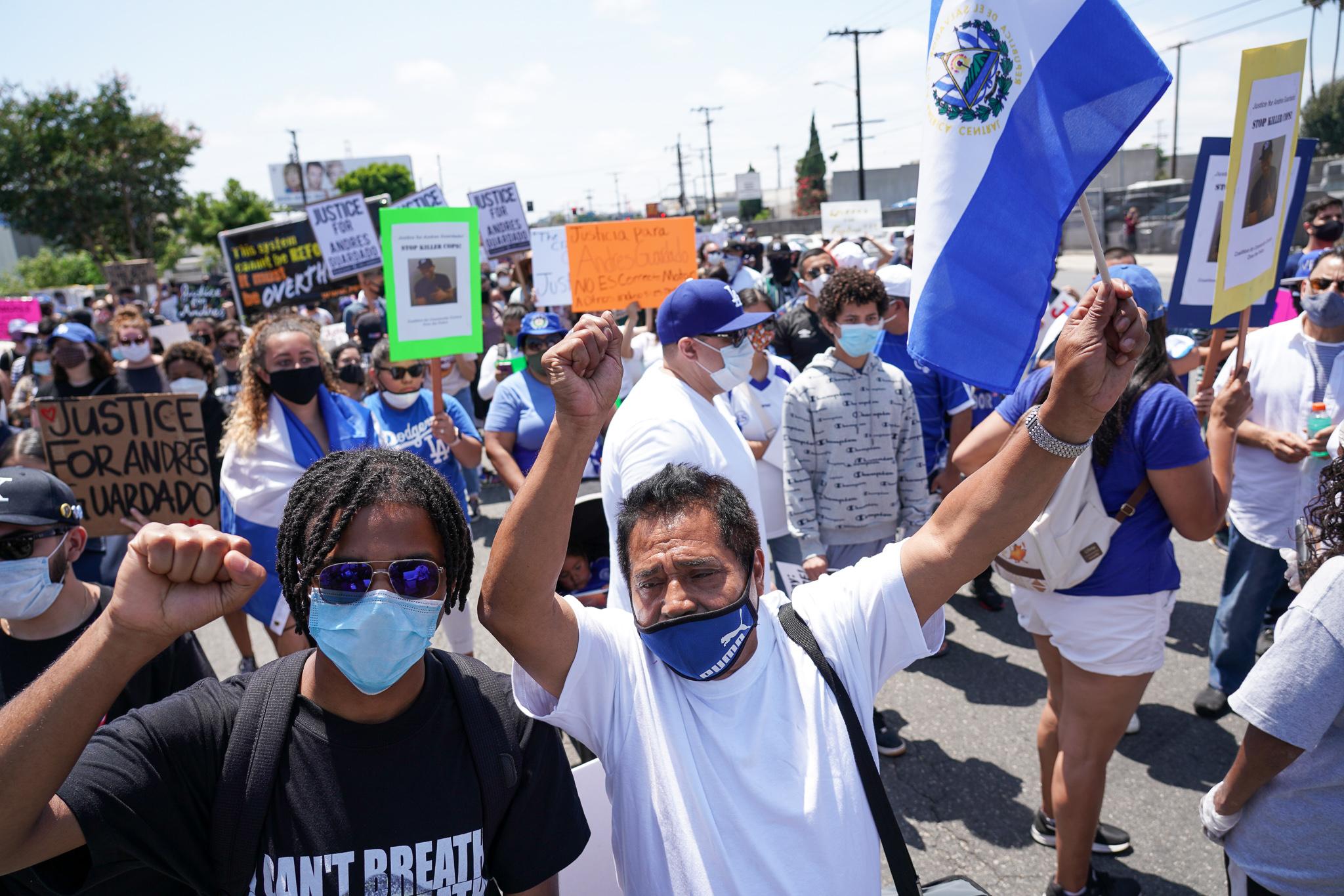 As well as Black Lives Matter, protesters chanted and used the hashtag #latinolivesmatter in the days following Guardado