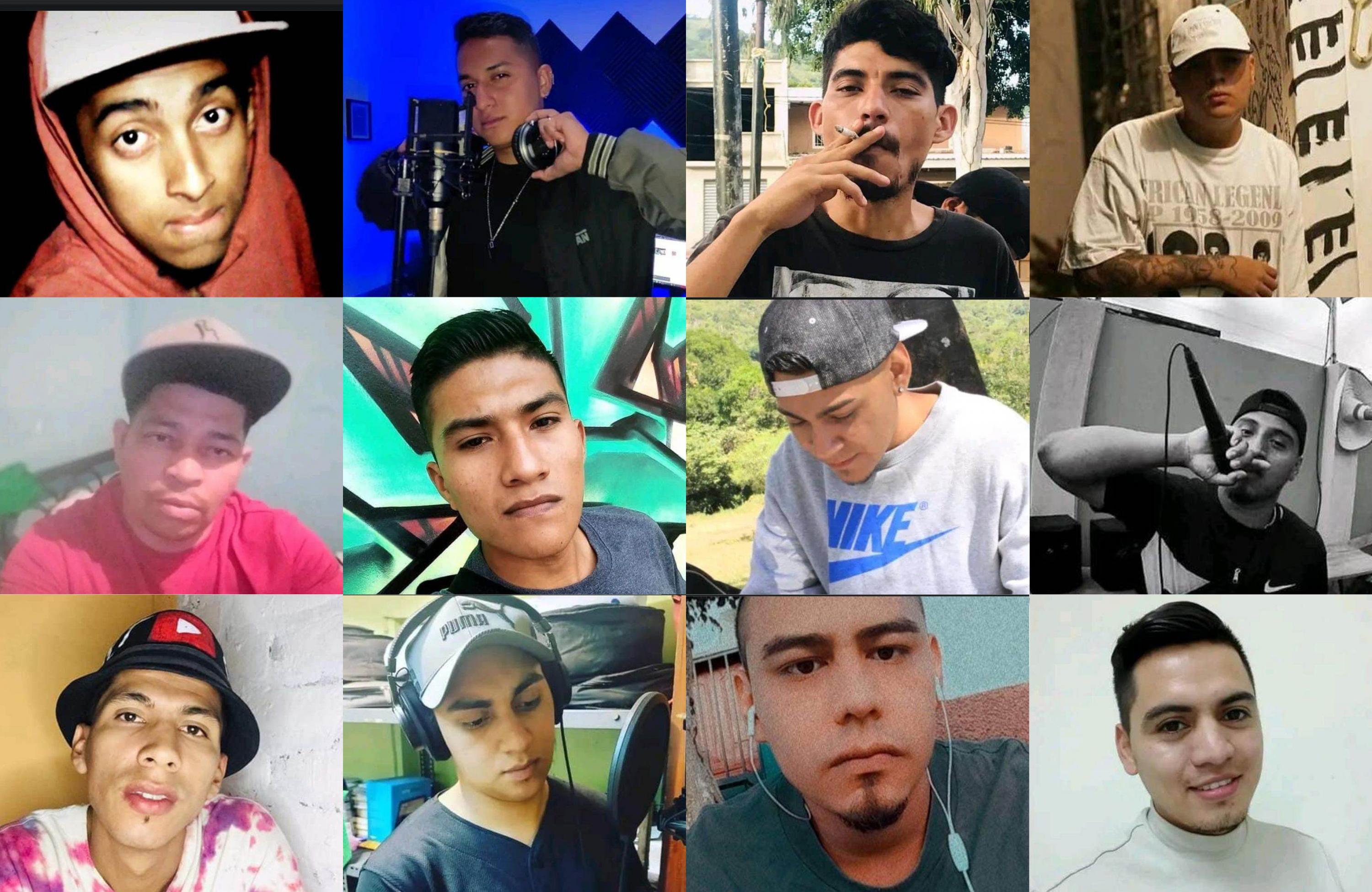 Salvadoran hip-hop collectives circulated photographs of some of the rappers and freestylers imprisoned under the state of exception. “Justice for our brothers!” one message read.