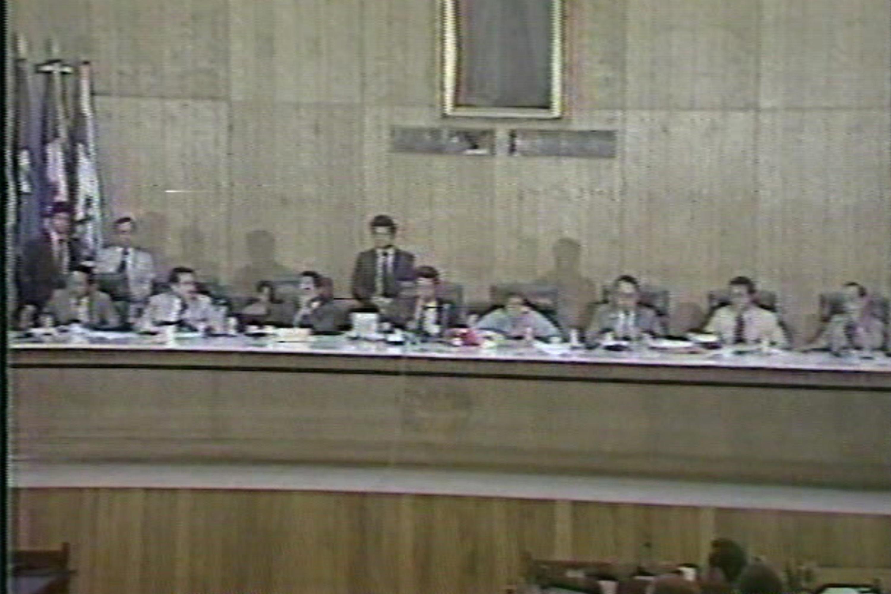 The Constituent Assembly session board, which approved the Constitution in sessions between July 22 and December 20, 1983. Photo from El Faro Archive.