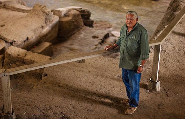 Salvador Quintanilla, propietario del terreno donde está el sitio arqueológico Joya de Cerén, declarado por la UNESCO Patrimonio Cultural de la Humanidad. Foto Emely Navarro