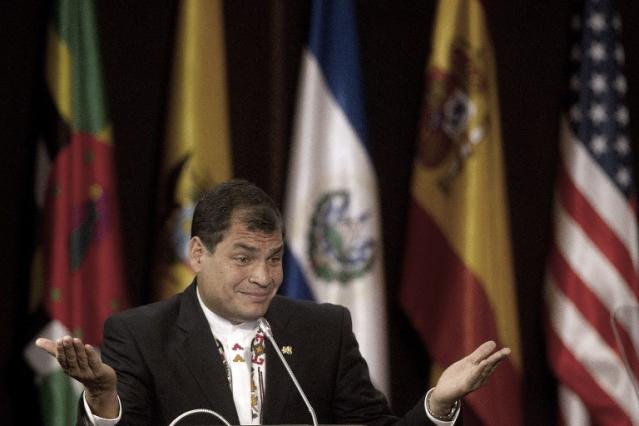 Rafael Correa, presidente de Ecuador. Foto Claudio Reyes (AFP).