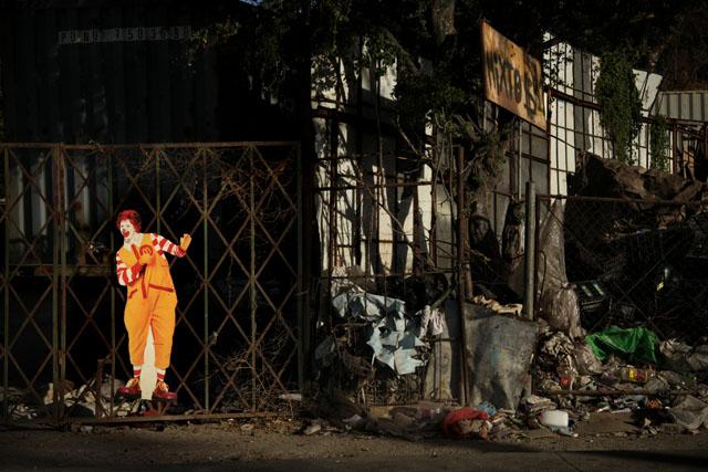 El payaso Ronald McDonald, la mascota de la multinacional de comida rápida McDonald