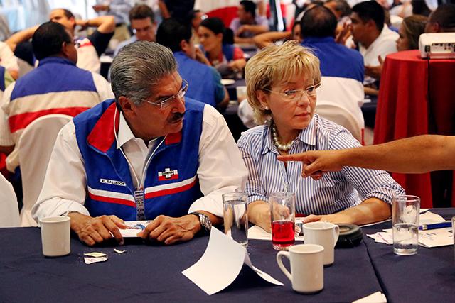 El excandidato a la presidencia 2014 y actual alcalde capitalino Norman Quijano durante el congreso nacionalista de ARENA