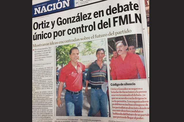 En domingo 7 de noviembre, el ahora vicepresidente electo, compitió contra el secretario general del FMLN, Medardo González, en las últimas elecciones internas que celebró el partido.  