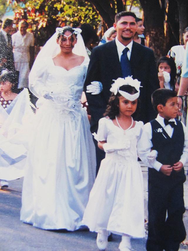 Santiago Leiva en el día de su boda con su esposa Rubidia de Leiva. Foto: Cortesia de Santiago Leiva