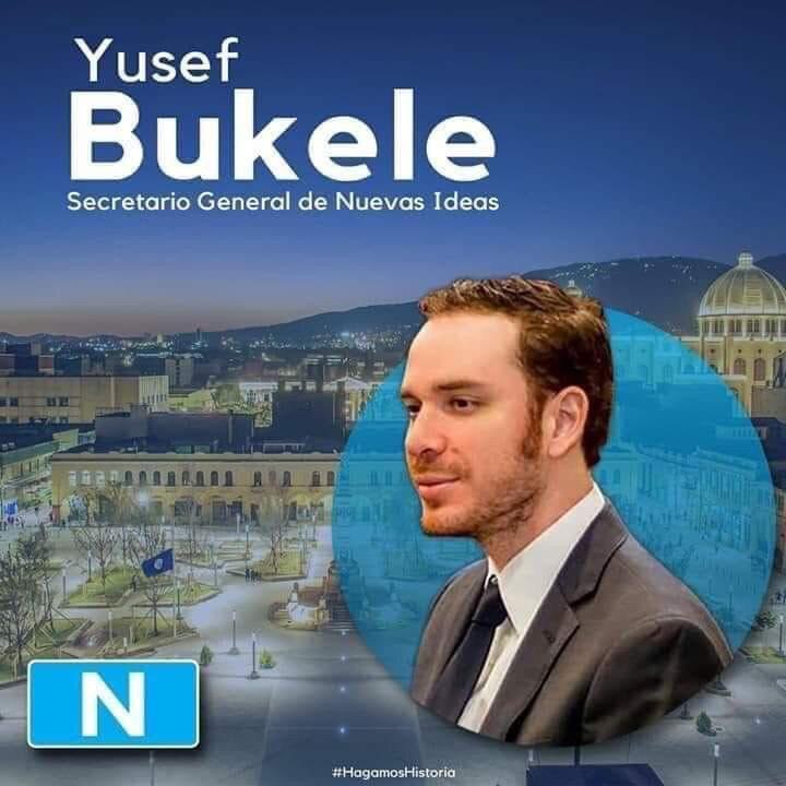 Afiche de apoyo a la postulación de Yusef Bukele, hermano del presidente, difundido en redes sociales. Las internas de Nuevas Ideas serán el 1 de marzo y aún no hay aspirantes inscritos oficialmente. 