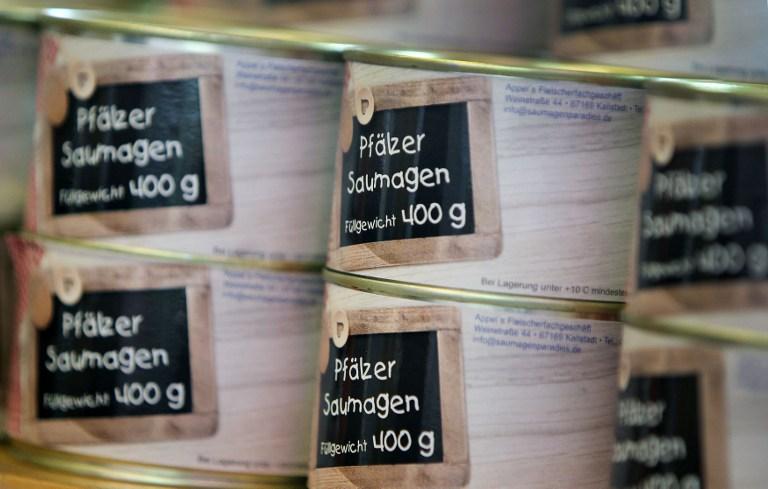 Conocido como Saumagen, la panza de cerdo rellena es uno de los platillos típicos de Kallstadt. Foto Daniel Roland (AFP).