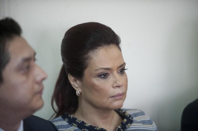 Roxana Baldetti en una audiencia en la corte el pasado 22 de junio 2015. AFP PHOTO / JOHAN ORDONEZ