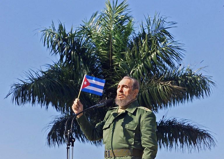 Fidel Castro fotografiado el 27 de enero de 2001, en el barrio havanero de San José de las Lajas. Foto Adalberto Roque (AFP).