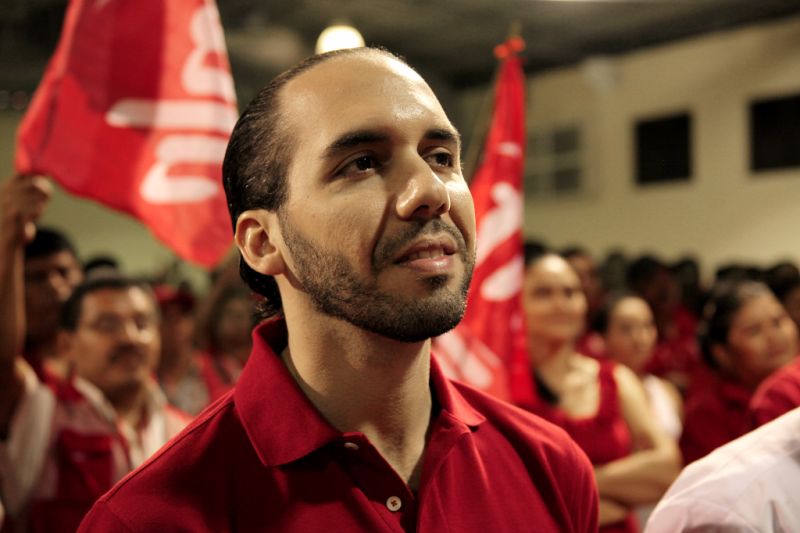 Nayib Bukele en noviembre de 2012 en CIFCO, durante la XXIX convención nacional del FMLN. Foto Mauro Arias.